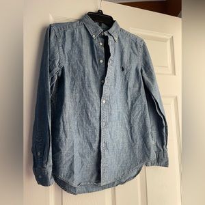 EUC Polo Ralph Lauren Boys Chambray Button Down Shirt